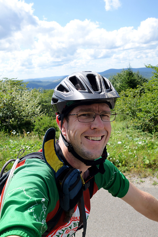 riding on top of Spruce Knob 