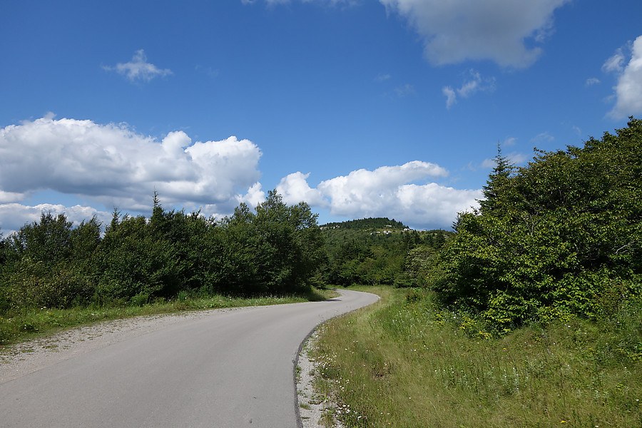 riding back up to the top of Spruce Knob