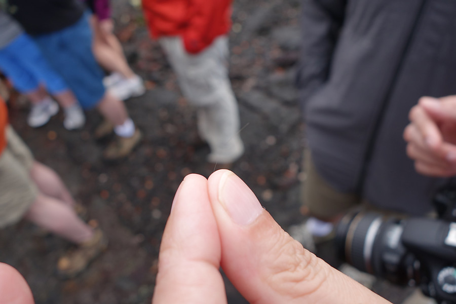 Pele's hair from the volcano