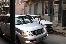 road rage man mad about a car blocking the road