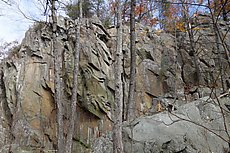 Upper White Oak falls cliffs