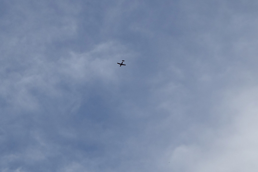 one of the two planes who did fly-bys of the mountain during the day