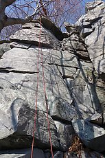 toprope on the various climbs to the left