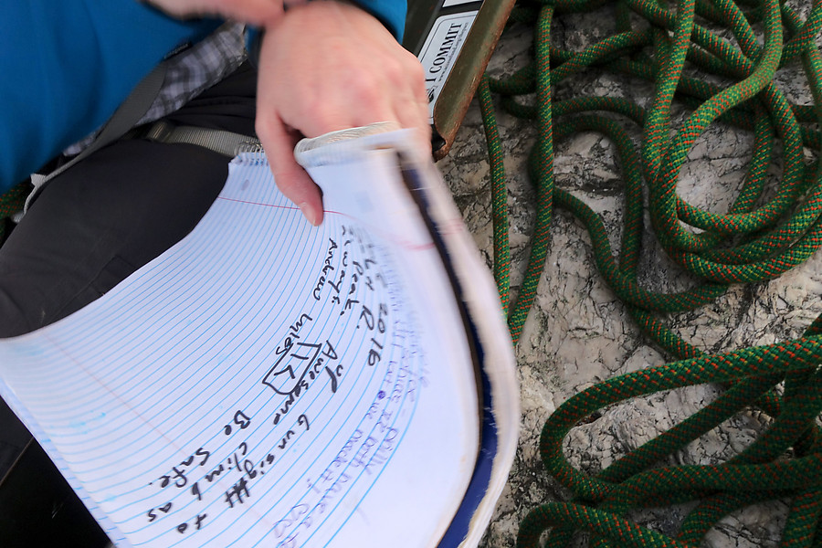 signing the summit register