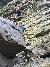 climbers at Talking Headwall