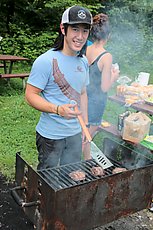 Damon on the grill