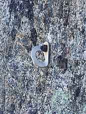bolts on one of the middle sunset wall climbs