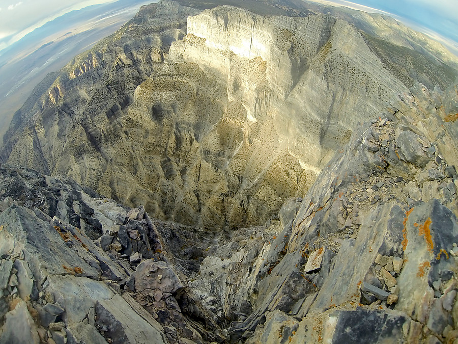 view down over the edge