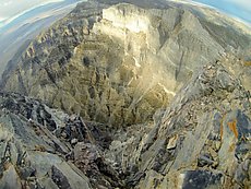 view down over the edge