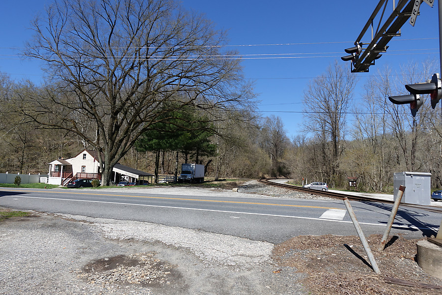 low elevation point on the ride -  right before crossing the Patapsco River