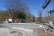 low elevation point on the ride -  right before crossing the Patapsco River