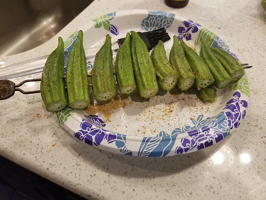 deliciou grilled okra