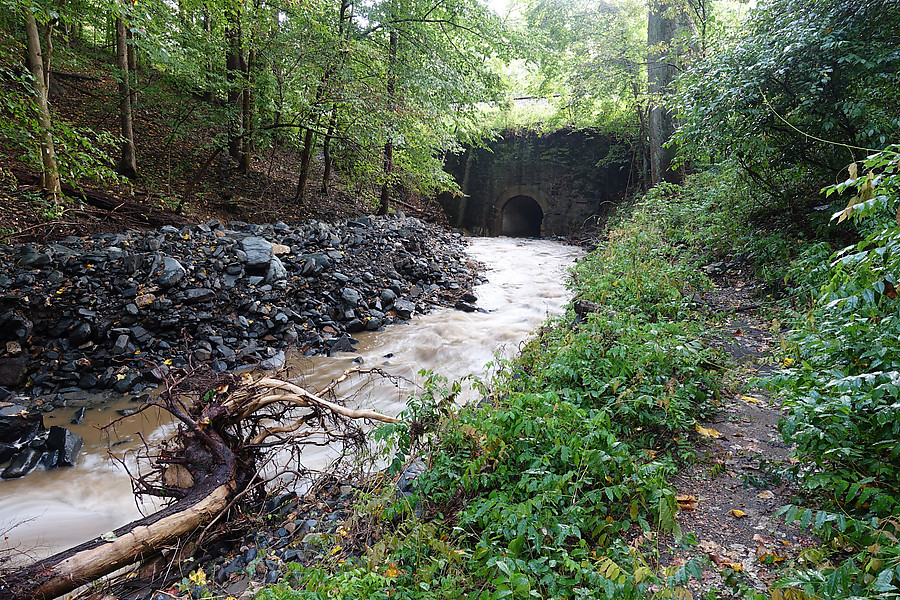 washout at Backside of Nun's