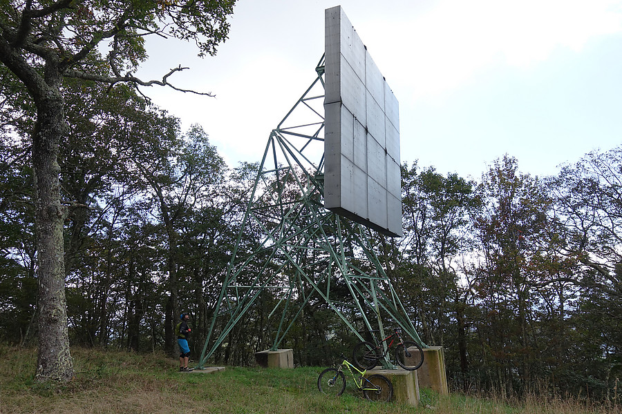 pipeline radio reflector (bounces signal from Seneca Rocks valley to somewhere on hills to the west)