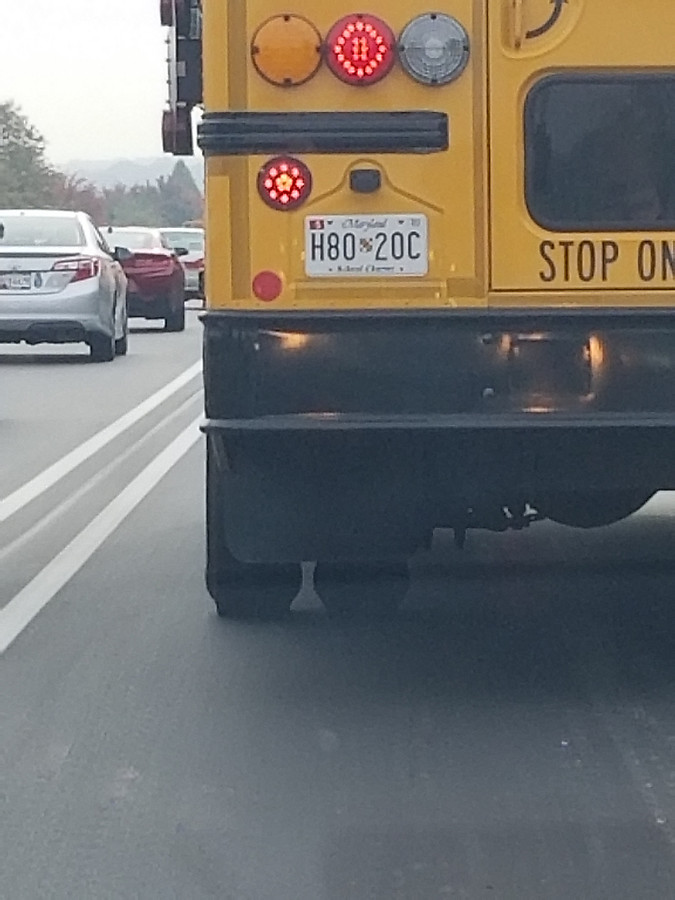 When the bus hit bumps the two tires would almost rub