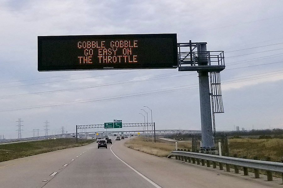 gobble gobble go easy on the throttle