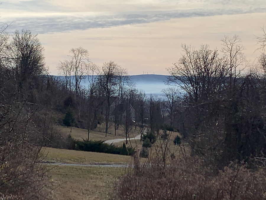 fog and antennas at the Frederick Watershed