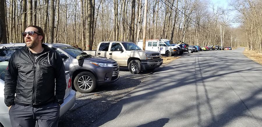 Frederick Watershed casual ride - people were staying apart pretty well but the parking lot was pretty full