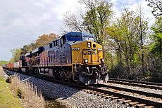 CSX train heading south in Annapolis Junction