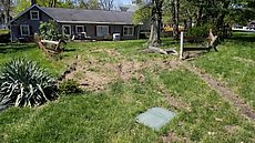 someone *destroyed* the fence in a neighbor's yard