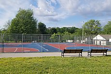 COVID-19 - backboards completely removed from this court (which had 20+ people playing last time I went by)