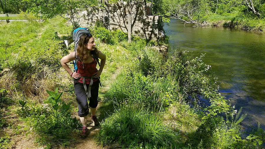 looking wistfully at the crag across the river because I followed the gps directions and not the written directions