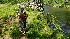 looking wistfully at the crag across the river because I followed the gps directions and not the written directions