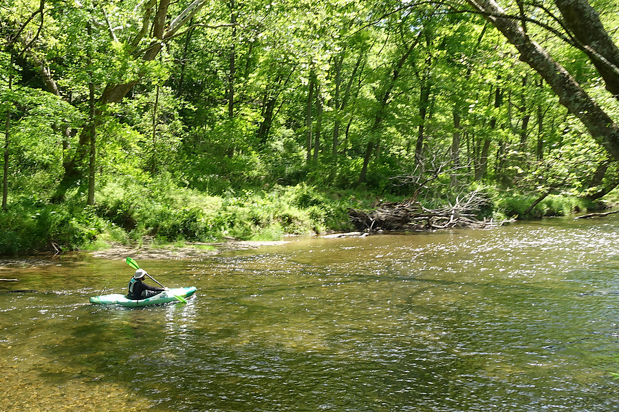 kayaker having a nice day on the Big Gunpowder River