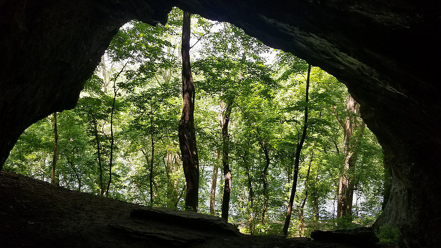 cave along the C&O canal
