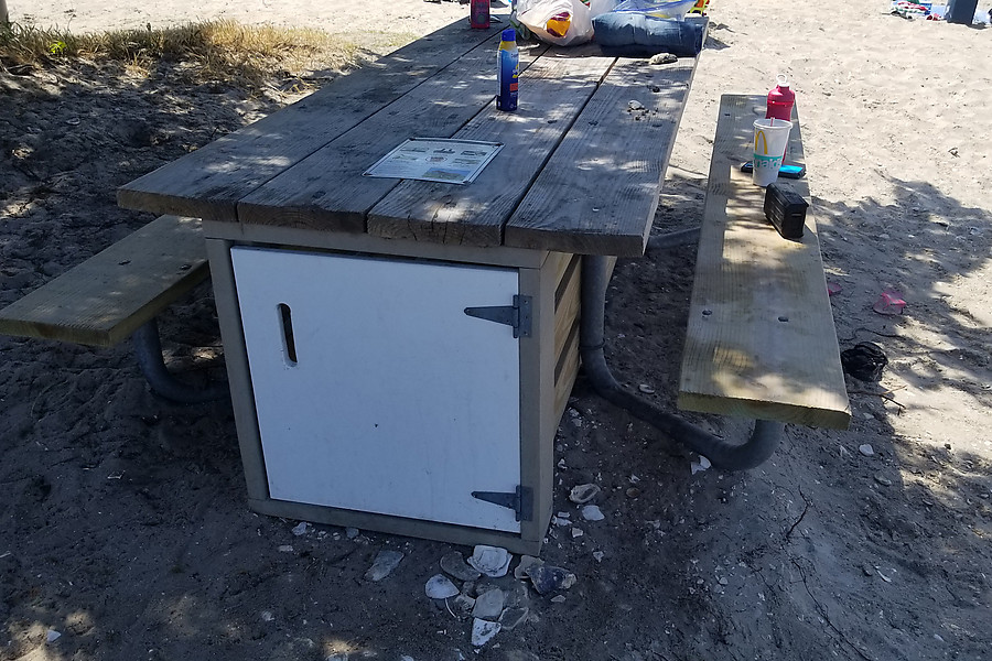 new horse-resistant picnic table storage