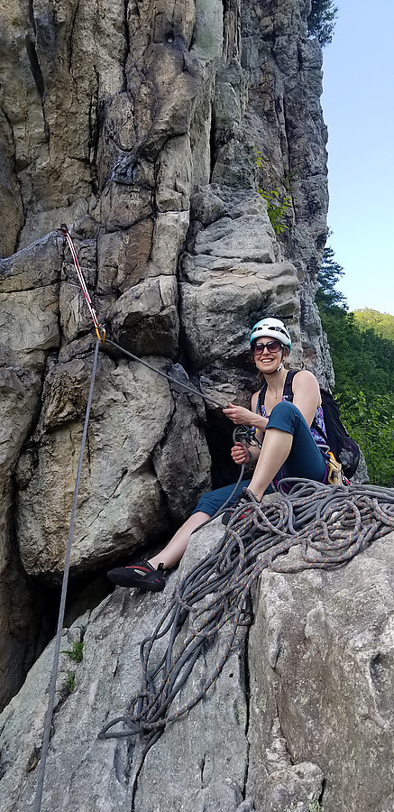 I put actual gear in before doing the climb, I was just stepping back to pick up a dropped nut tool here