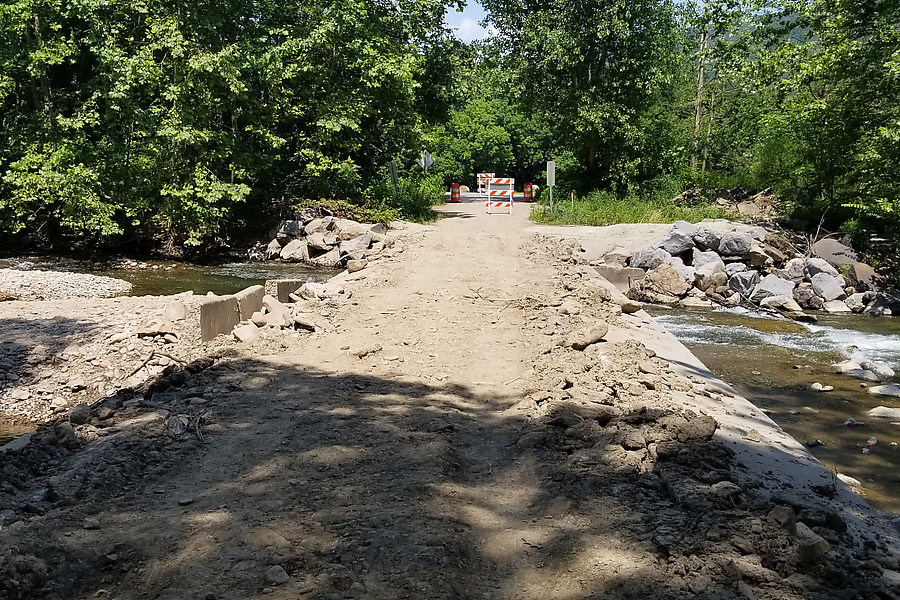 sorta fixed Roy Gap Rd low water crossing