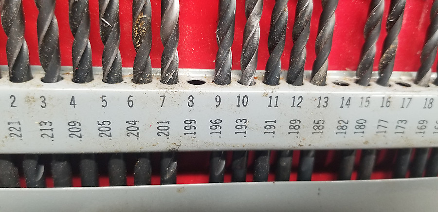 drill to 0.199 (#8) and hand press fit to get a reasonable knob on a coleman stove