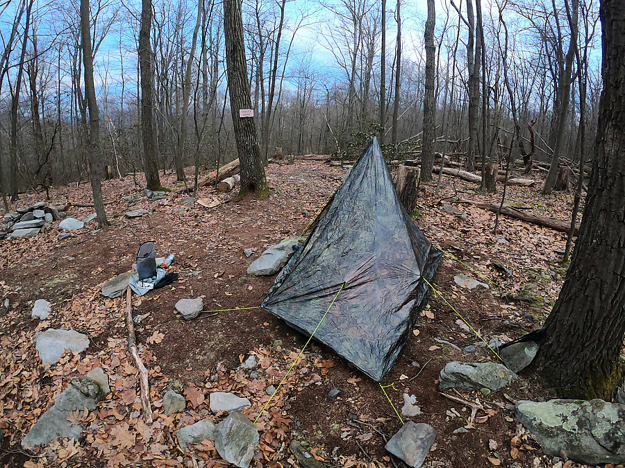 lazy pitch on frozen/rocky ground but I was comfortable