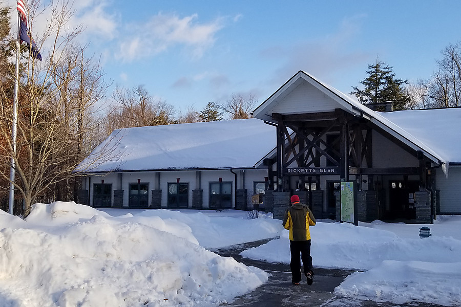 signing in to go ice climbing