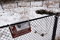 two large sinkholes the size of a small sinkhole