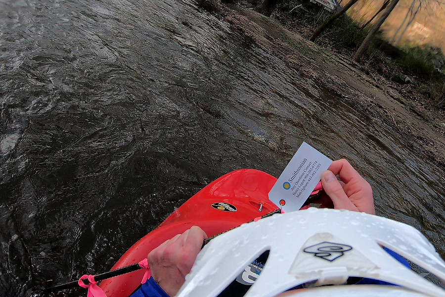 I guess you have to call Henry or Matt to find out why there's Smithsonian rebar in the river