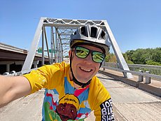 I used to sit in traffic on this bridge every day in high school, now it's a bike path