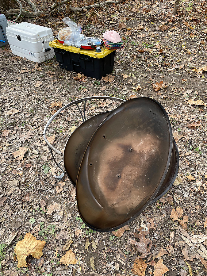 satellite dish fire pit