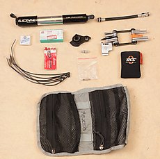 pump, patches, derailleur hangar for my Specialized Stumpjumper Evo, 2x cleat bolts, multitool, 11s link (old bike or friends,), valve stem, zip ties