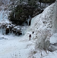 influencers descending the falls