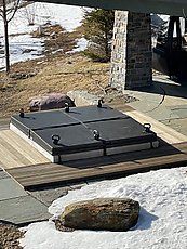 kettlebell hot tub cover holders