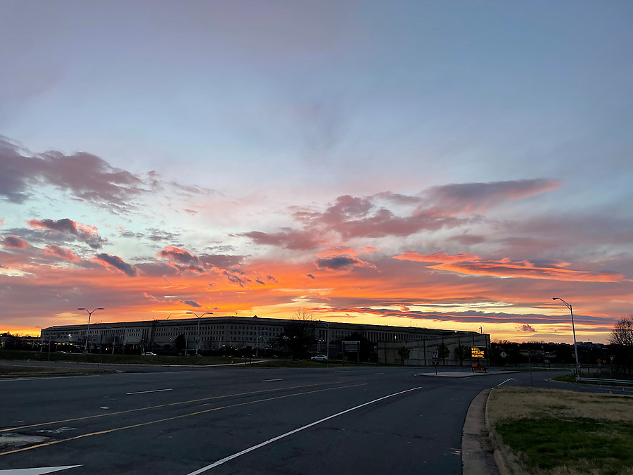 Pentagon sunset
