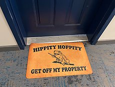 amusing neighbor doormat