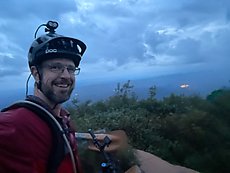 getting ready for a nice night ride in the rain