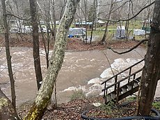 Seneca Creek was up at about 6'