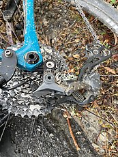 stick got stuck in the derailleur